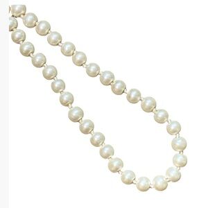 Charming Charlie Faux Pearl Knotted Strand Necklace